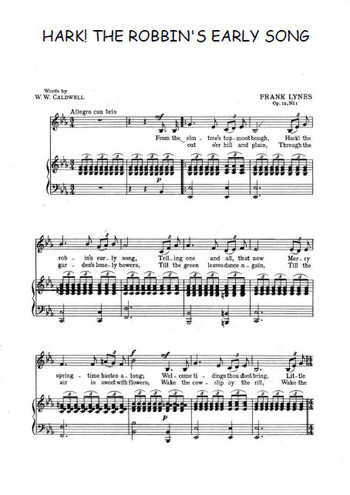 Hark! The robin's early song